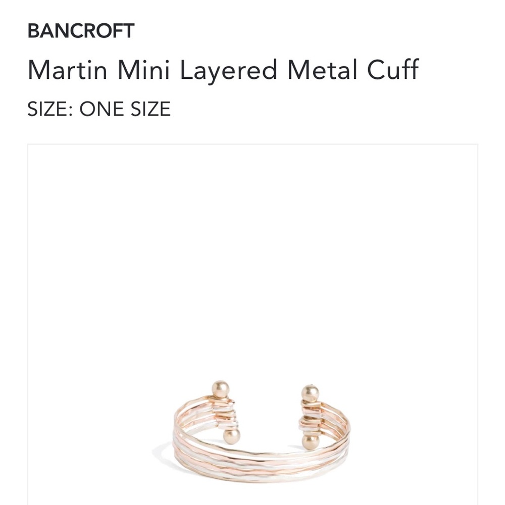 Martin mixed metal (silver, rose gold, gold) cuff